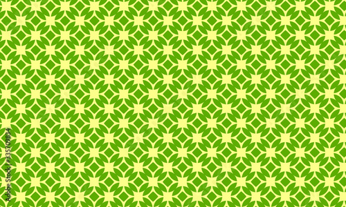 Yellow & Green Circular Seamless Pattern - Wallpaper - Fabric Design - Background