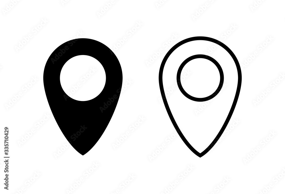 Pin icons set. Location icon. Map pointer icon. Point. Locator. Address Pin icons set. Location icon. Map pointer icon. Point. Locator. Address
