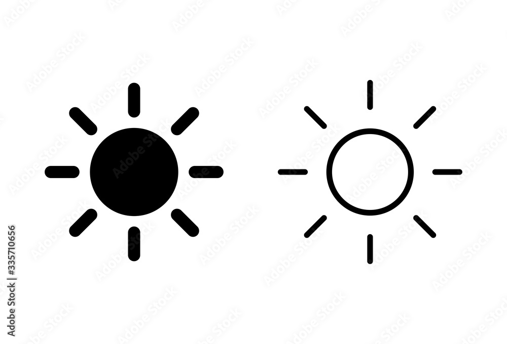 Sun icons set. Sun vector icon Sun icons set. Sun vector icon