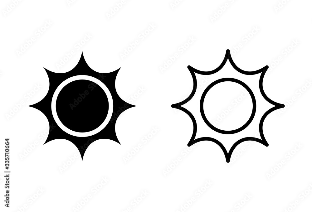 Fototapeta premium Sun icons set. Sun vector icon