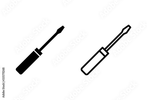 Screwdriver icons set. Screwdriver vector icon