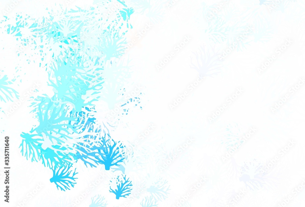 Obraz premium Light Multicolor vector abstract backdrop with leaves.