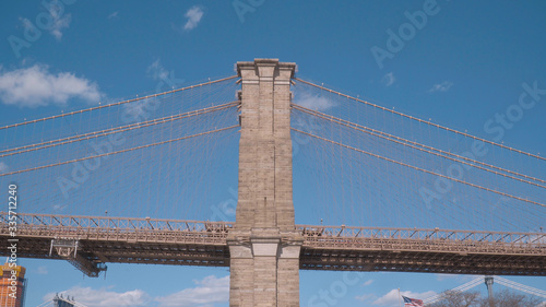 Brooklyn Bridge New York leading from Manhattan to Brooklyn