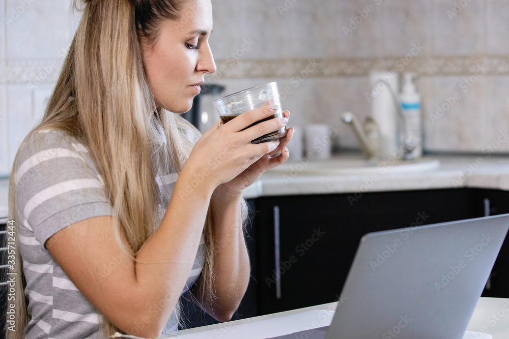 Remote work at home during quarantine. Remote work at home during quarantine.