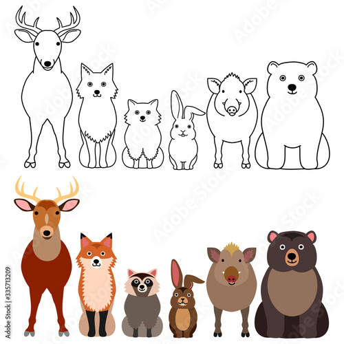 woodland animals border set