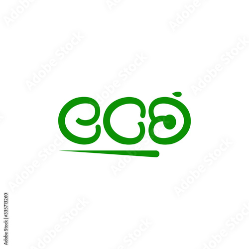 eco logo simple green and natural