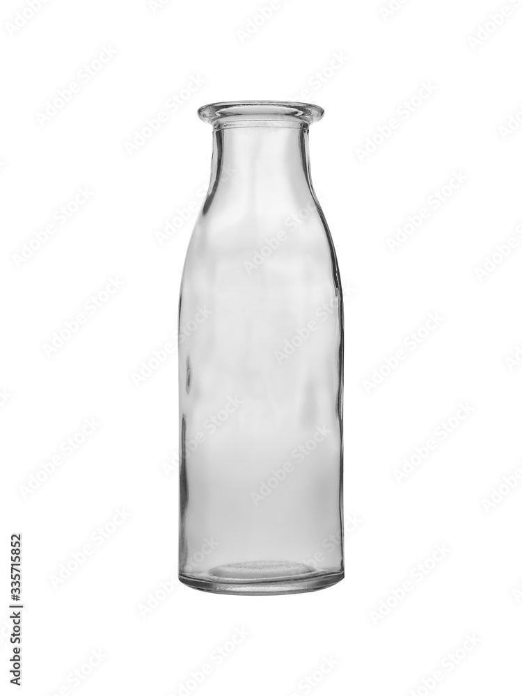 Empty transparent glass jar isolated on white Empty transparent glass jar isolated on white
