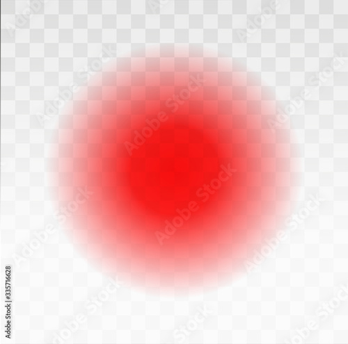 Pain circle red icon for medical painkiller drug medicine. Vector red circles target spot symbol for pill medication design template of body or muscular joint pain and head ache analgetic remedy