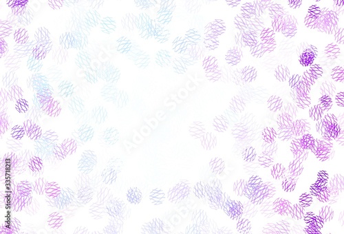 Light Pink, Blue vector backdrop with dots, lines.