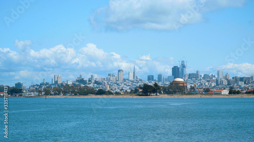 The city skyline of San Francisco on a sunny day