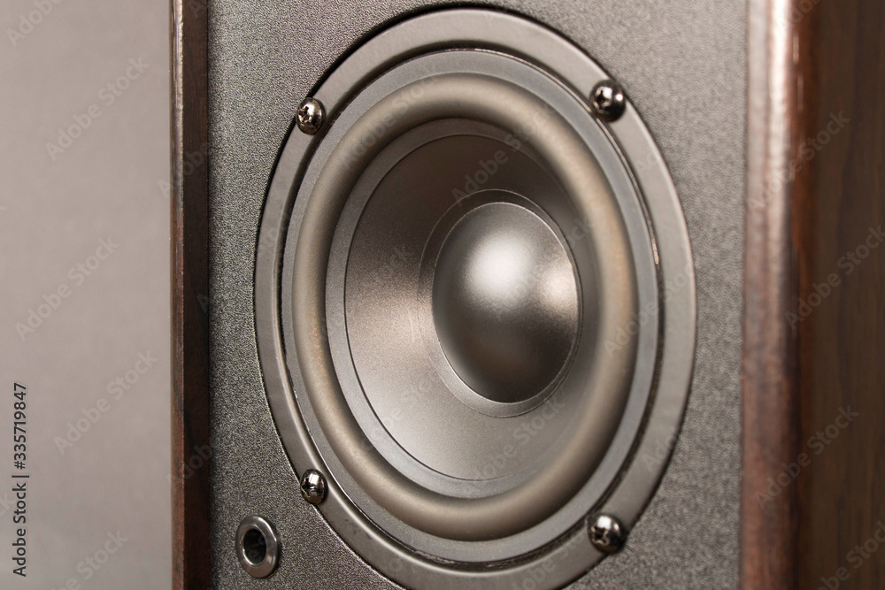 Audio speakers. Musical equipment. Close up. Selective focus Audio speakers. Musical equipment. Close up. Selective focus