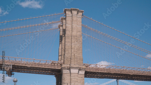Brooklyn Bridge New York leading from Manhattan to Brooklyn