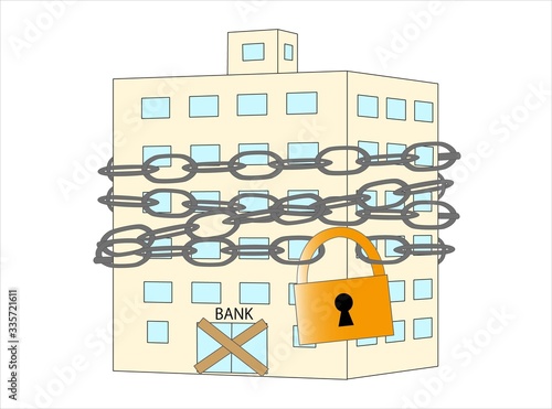 ウイルスの感染拡大で閉鎖した銀行