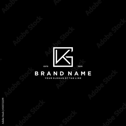 letter KG logo design vector