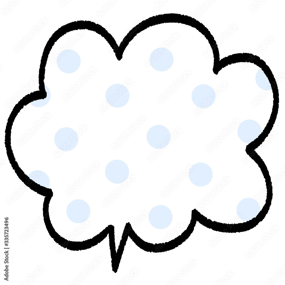 吹き出し 枠 水玉 ドット Stock Illustration Adobe Stock