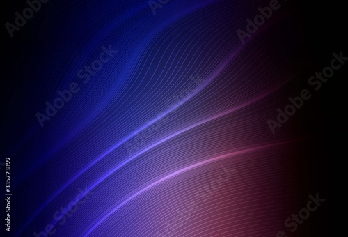 Dark Pink, Blue vector blurred shine abstract background.