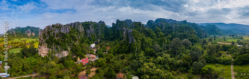 top view from drone mountain