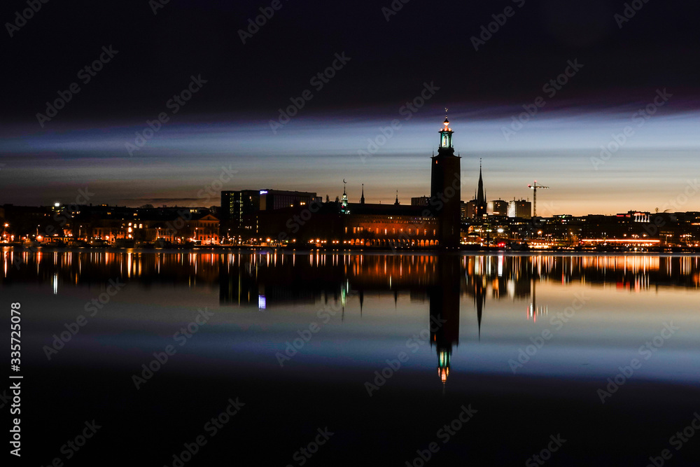 Stockholm, Sweden  The Stockholm City Hall at dawn.