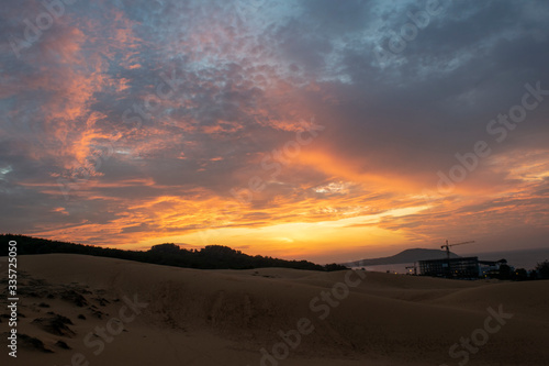 sunset over the dunes mui ne vietnam asia © Matthew