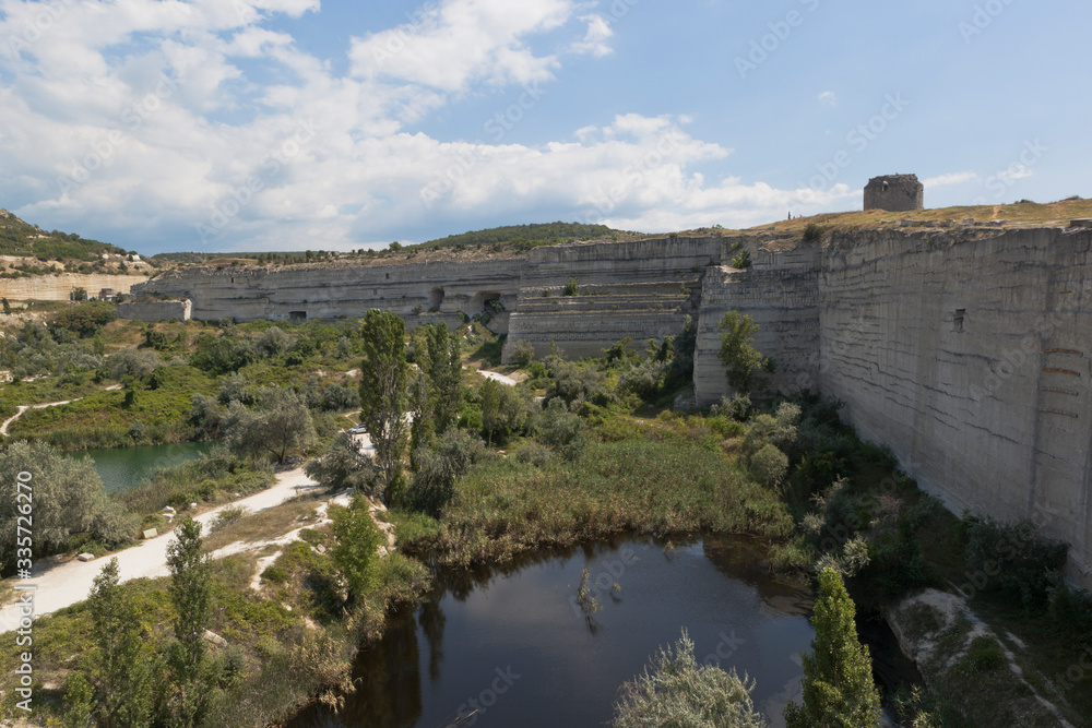 Quarry of a former quarry in Inkerman, Sevastopol, Crimea