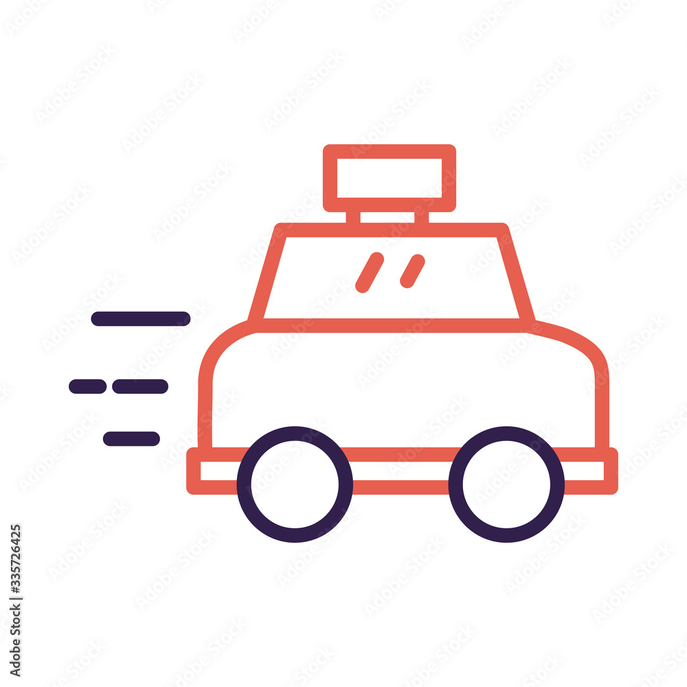 Naklejka premium taxi public service line style