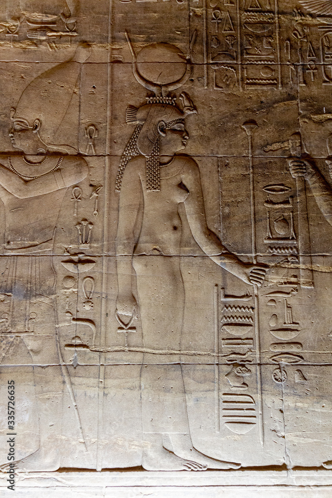 Detail from Temple of Philae, Aswan, Egypt