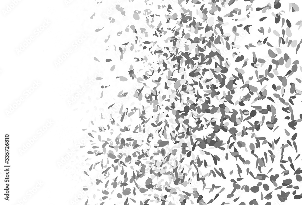 Fototapeta premium Light Gray vector doodle pattern with leaves.