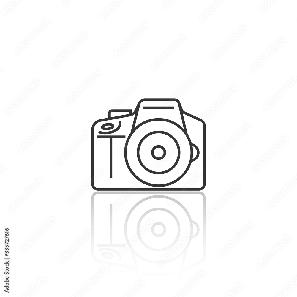 thin line icons for camera and shadow,vector illustrations thin line icons for camera and shadow,vector illustrations