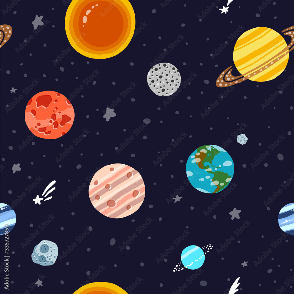 Planet pattern with constellations and stars. Planet pattern with constellations and stars.