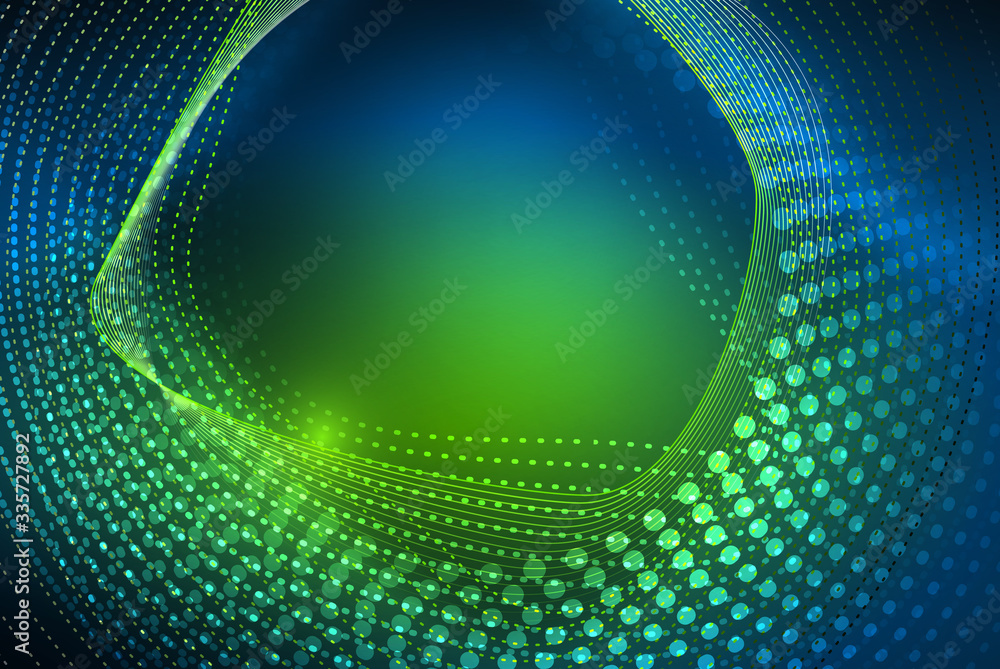 Obraz premium Abstract particles, wave background, neon motion techno design