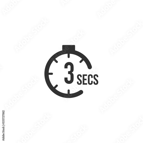 3 seconds Countdown Timer icon set. time interval icons. Stopwatch and time measurement. Stock Vector illustration isolated on white background.