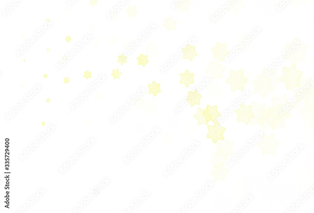 Light Green, Yellow vector doodle background with flowers.