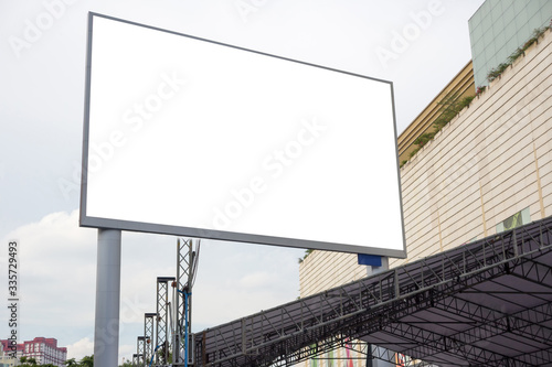 Empty large billboard ready for new advertisement.