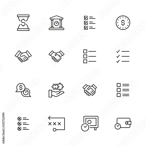 Vector line icons collection of agile.