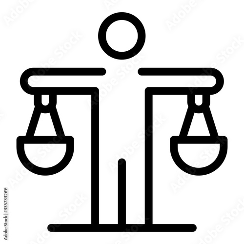 Business training balance icon. Outline business training balance vector icon for web design isolated on white background