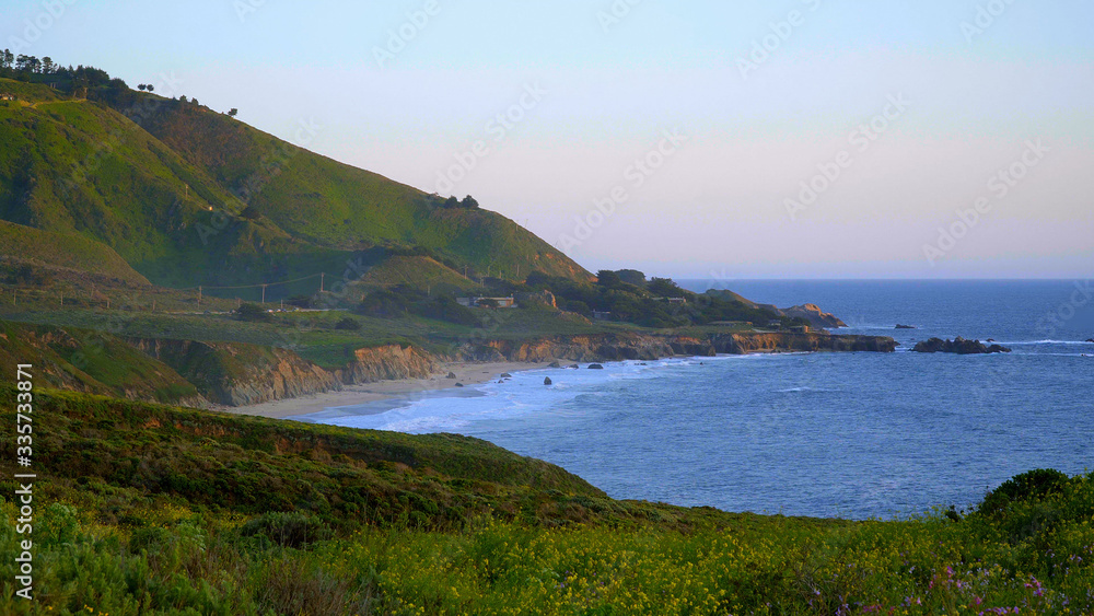 Beautiful Pacific coastline at Big Sur California Beautiful Pacific coastline at Big Sur California