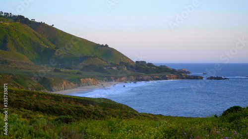 Beautiful Pacific coastline at Big Sur California