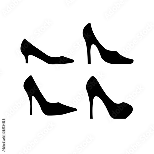 Simple women heel silhouette 