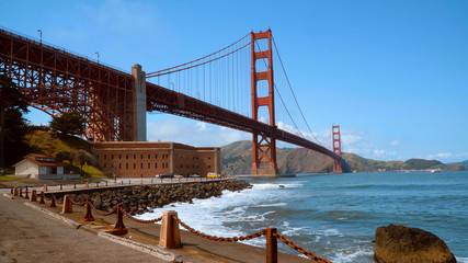 Fort Point San Francisco at Golden Gate Bridge