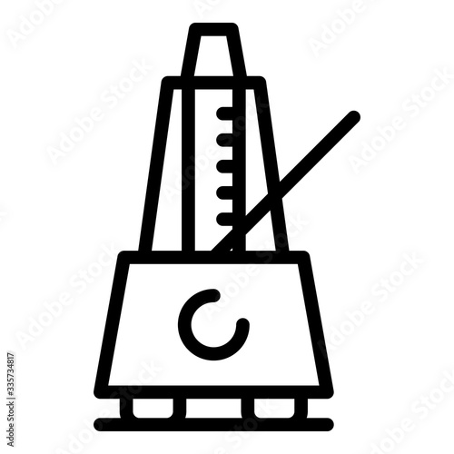 Device metronome icon. Outline device metronome vector icon for web design isolated on white background