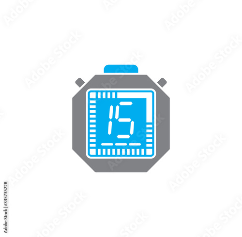 Stopwatch related icon on background for graphic and web design. Creative illustration concept symbol for web or mobile app