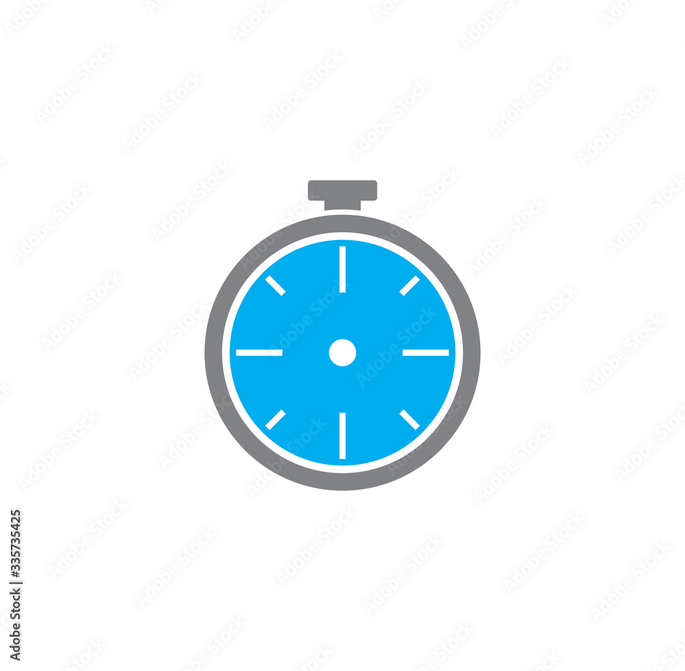 Stopwatch related icon on background for graphic and web design. Creative illustration concept symbol for web or mobile app