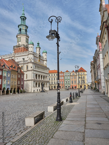 Obraz na płótnie Polska Poznań Stary Rynek w salonie