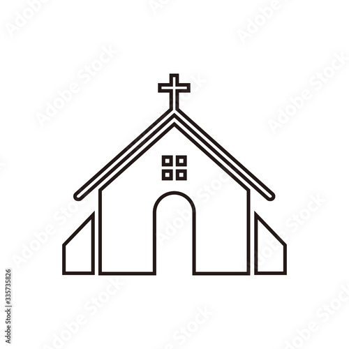 Church icon vector illustration sign