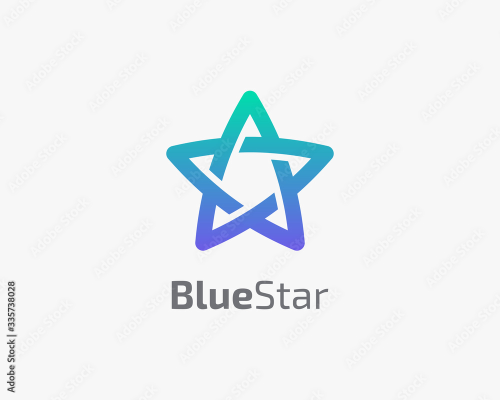 Rounded bold strong star logo gradient Rounded bold strong star logo gradient