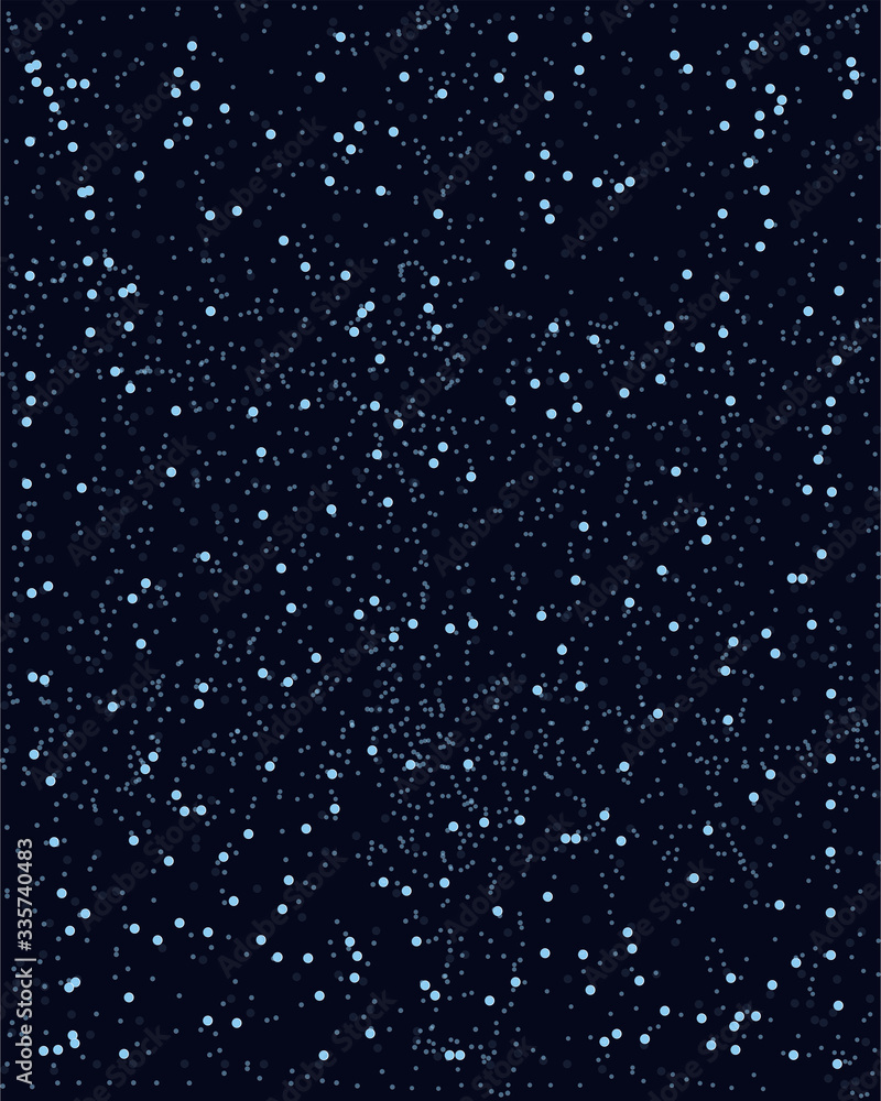 Night shining starry sky, blue space background with stars. Star wars