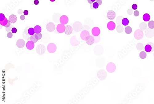 Light Purple vector background with bubbles. © smaria2015