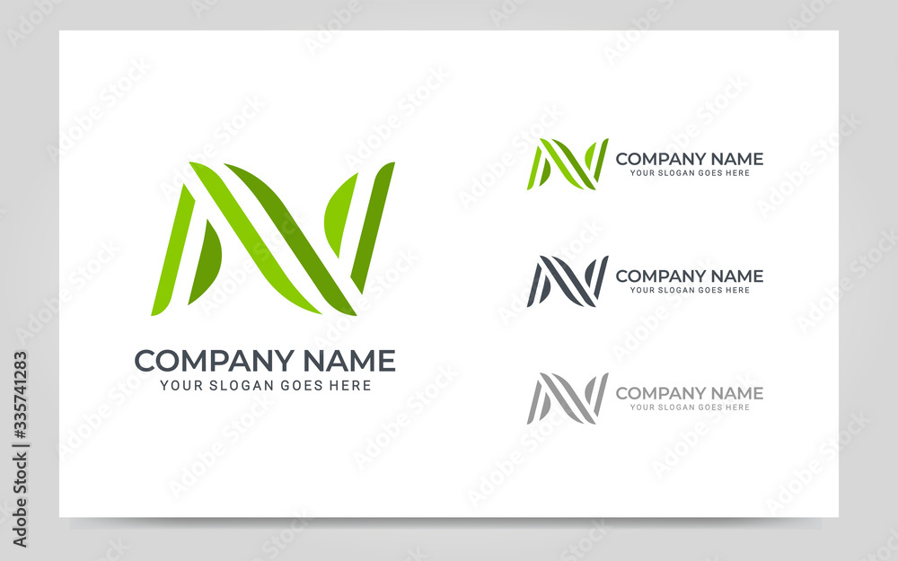 Modern Letter n logo design. Editable logo design Modern Letter n logo design. Editable logo design