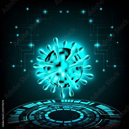 Coronavirus disease COVID-19 infection medical illustration.New official name for Coronavirus disease named COVID-19. The world pathogen respiratory influenza covid virus. 