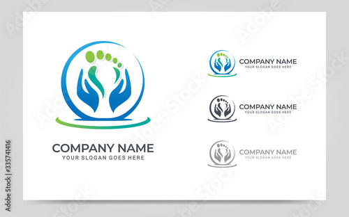 Massage therapy logo design. Editable logo design